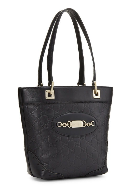 Black Guccissima Punch Vertical Tote, , large image number 2