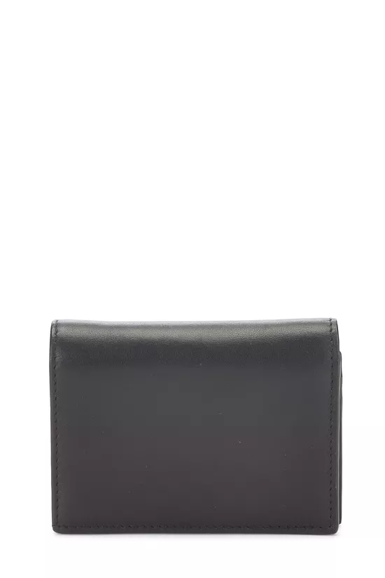 Black Leather V Compact Wallet, , large image number 2