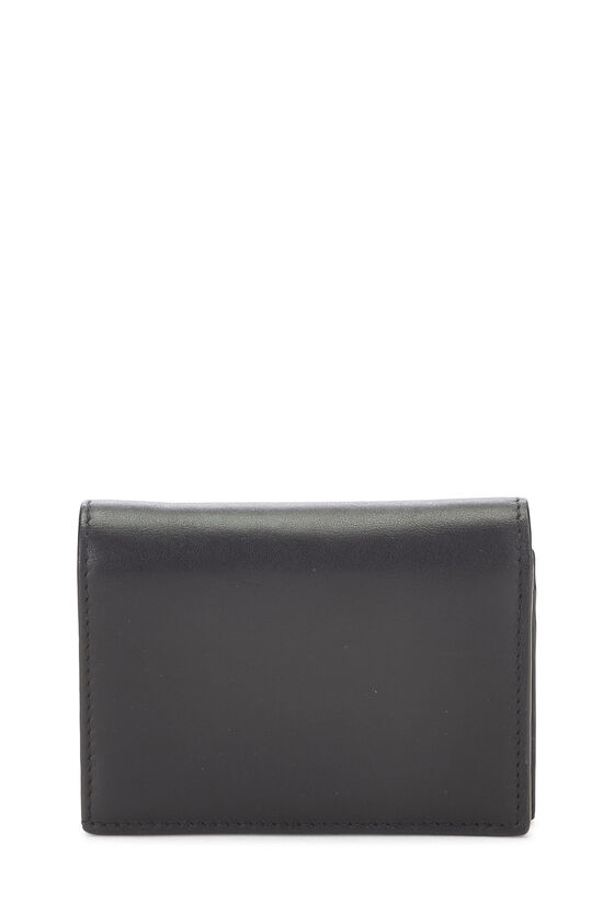 Black Leather V Compact Wallet, , large image number 2