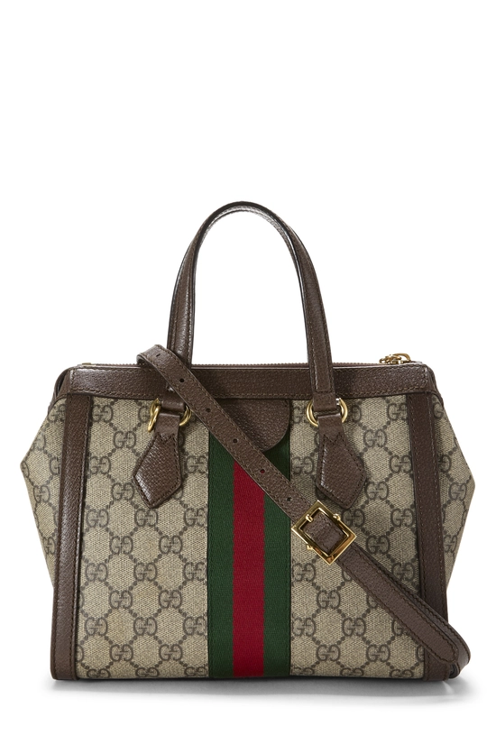 Brown GG Supreme Canvas Ophidia Tote Small, , large image number 3