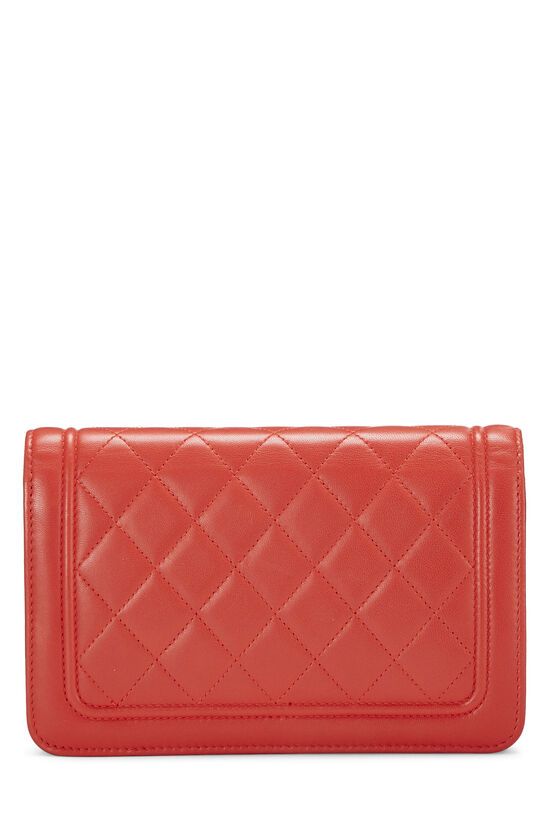 Red Quilted Lambskin Classic Wallet on Chain (WOC), , large image number 6