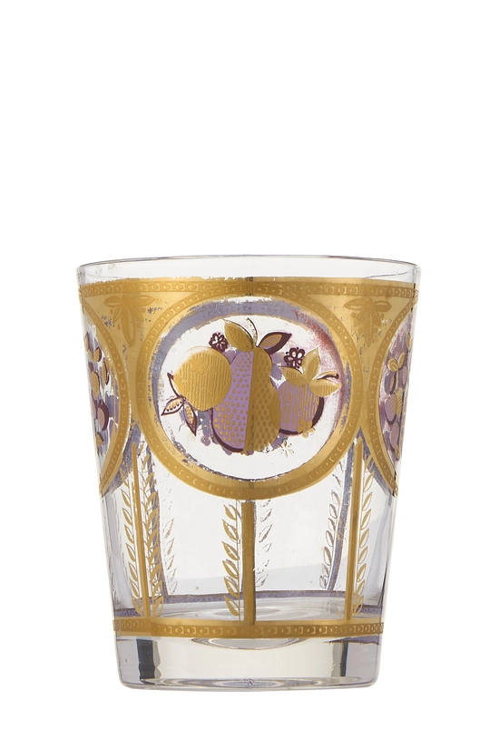 Multicolor 22k Gilded Bountiful Fruit Motif Glassware Set of 5, , large image number 0