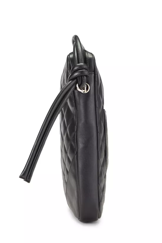 Black Quilted Calfskin Cambon Shoulder Bag, , large image number 2