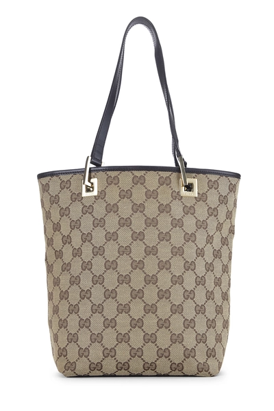 Brown Original GG Canvas Bucket Bag Small