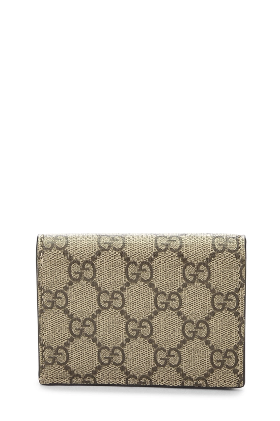 Black Original GG Supreme Canvas Marmont Card Case, , large image number 2