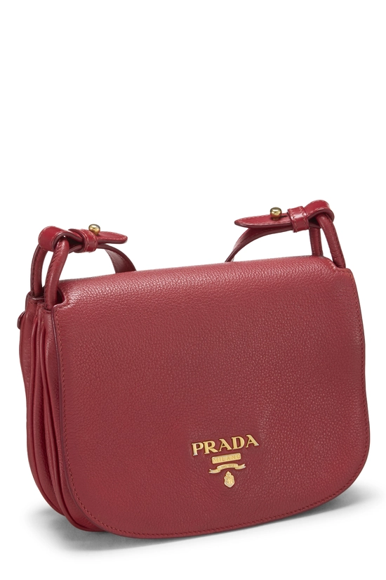 Red Vitello Daino Flap Crossbody Bag Small, , large image number 1