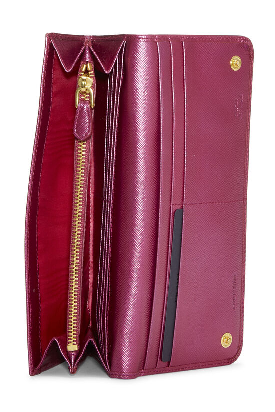 Prada Pink Saffiano Continental Wallet QNABGX3RPB024