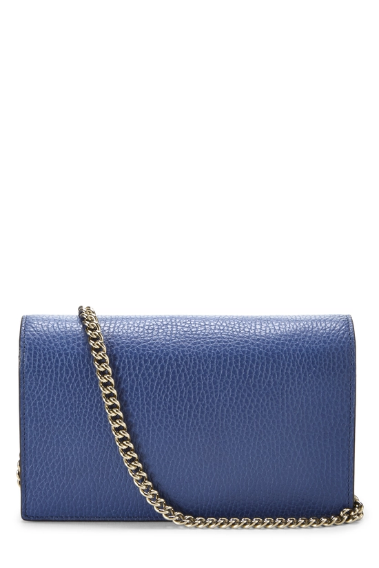 Blue Leather Interlocking Wallet On Chain (WOC) Small, , large image number 3