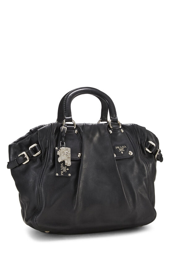 Black Calfskin Convertible Handbag, , large image number 3