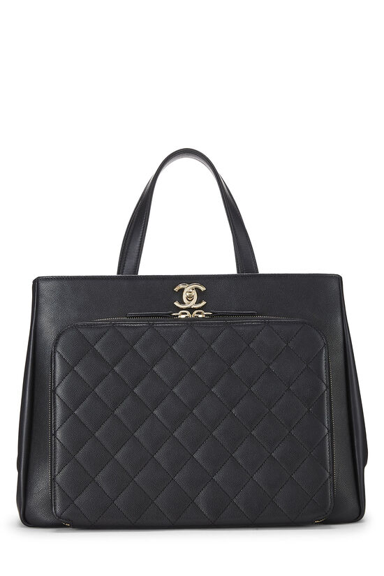 Chanel Business Affinity Flap Bag Quilted Caviar Mini Black