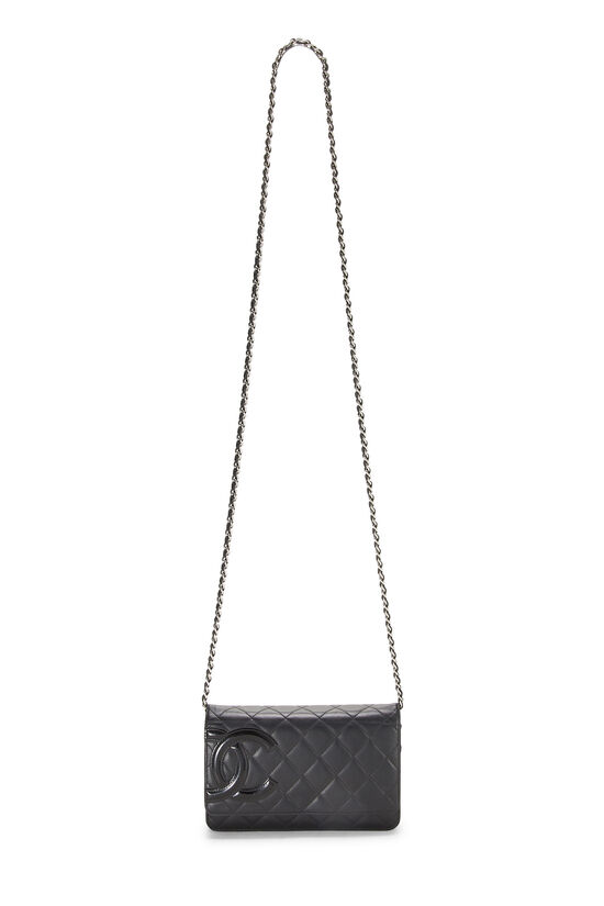 Black Lambskin Cambon Wallet on Chain (WOC), , large image number 1