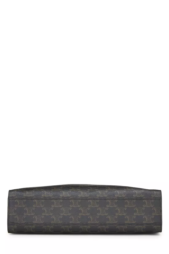 Black Triomphe Coated Canvas Vertical Cabas Medium, , large image number 4