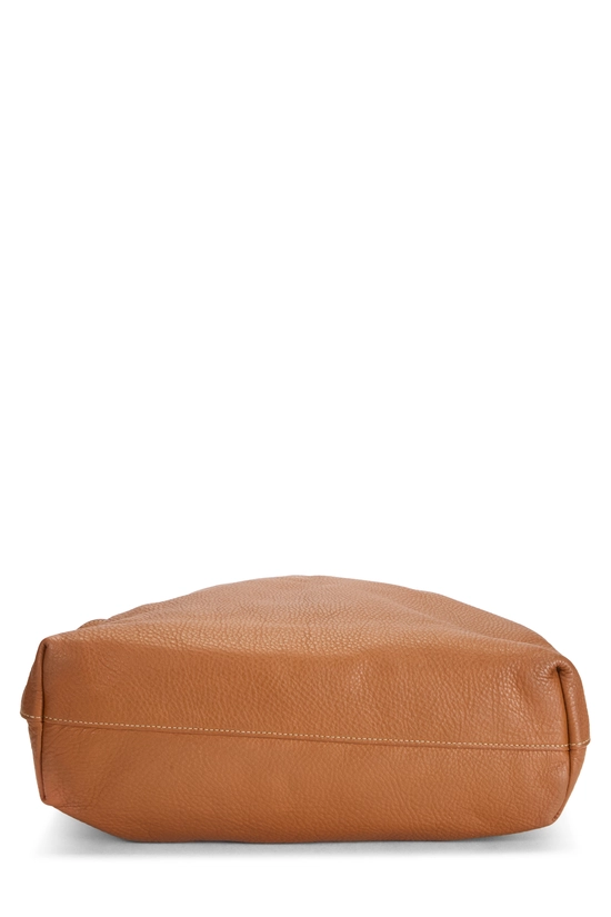 Orange Vitello Daino Shopping Tote Large, , large image number 4