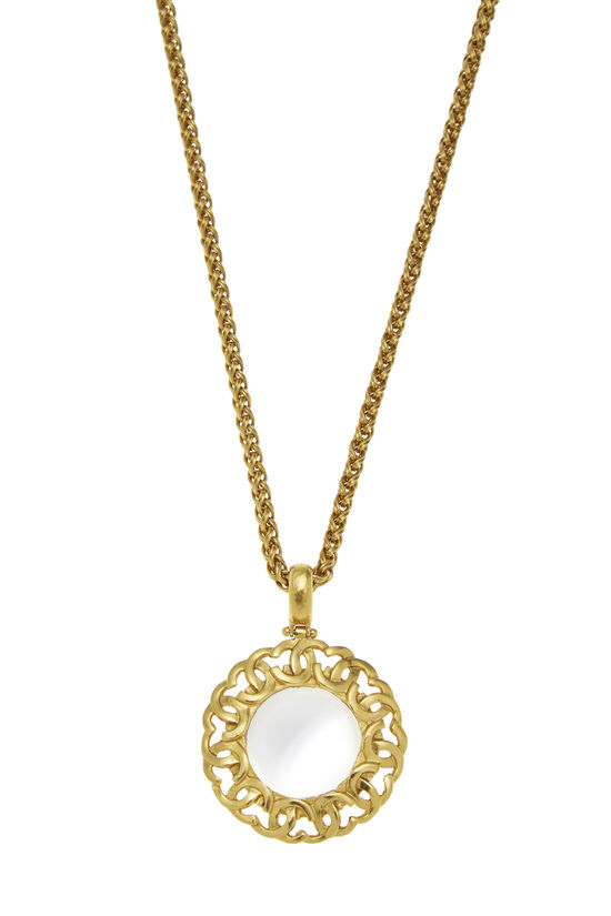 Gold 'CC' Loupe Necklace, , large image number 2