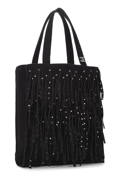 Chanel Black Suede Fringe Handbag Mini — photo 2