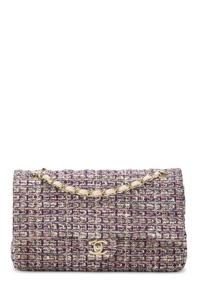 Chanel Multicolor Tweed Double Flap Medium