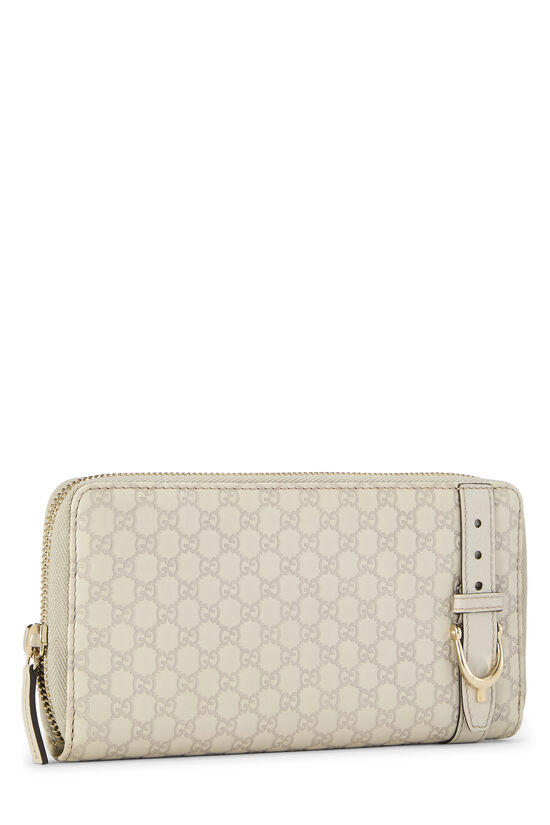 White Microguccissima Nice Zip Around Wallet, , large image number 1