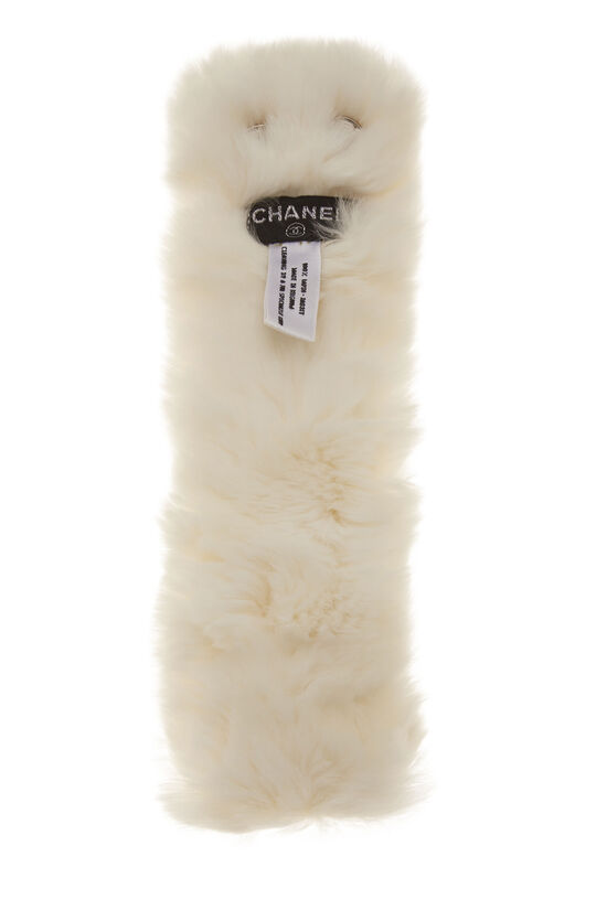 Chanel 78.5 Orylag Rabbit Fur and CC Cashmere Stole/Throw Blanket