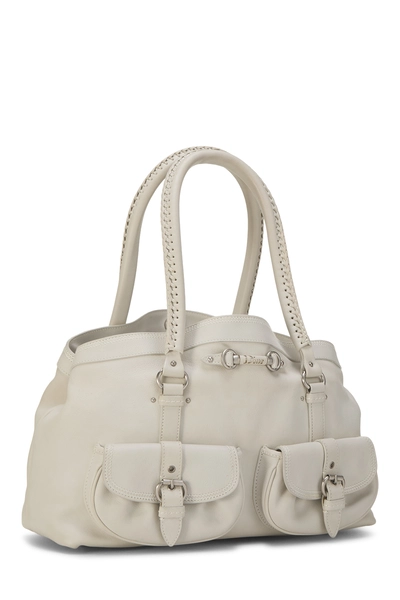 White Calfskin My Dior Frame Bag, , large