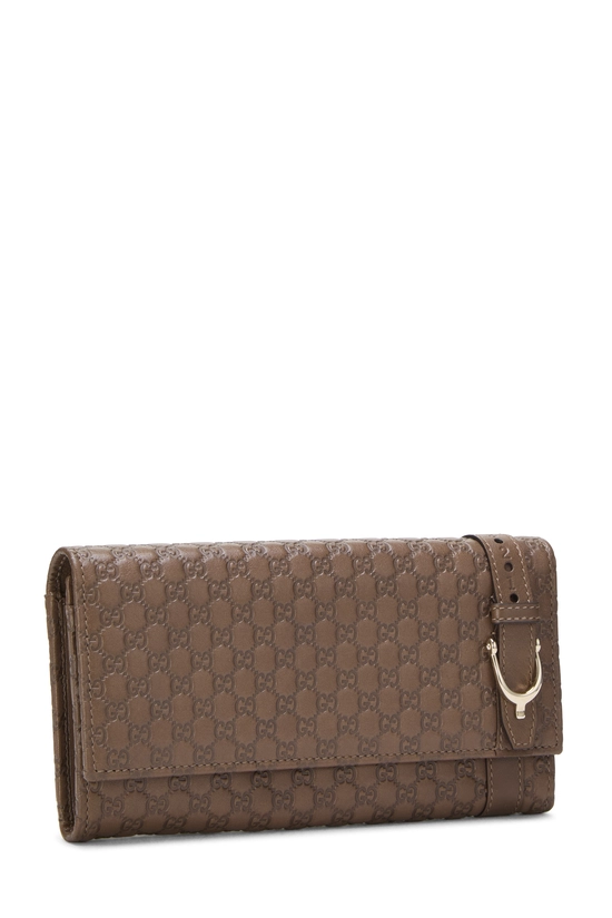 Brown Microguccissima Nice Continetnal Wallet, , large image number 1