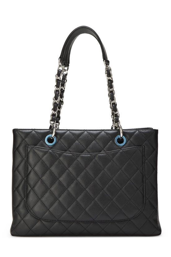 Black Quilted Caviar Grand Shopping Tote (GST), , large image number 3