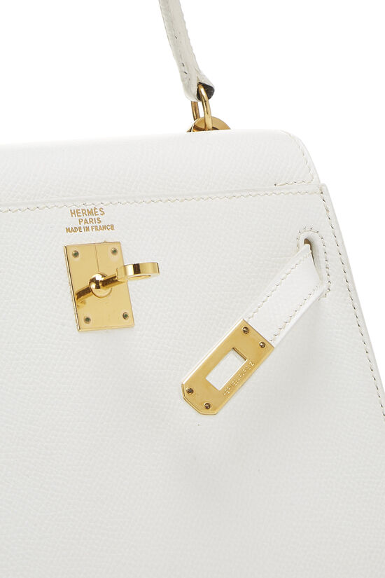 Hermès White Epsom Kelly Sellier 20 QGB0H212WB000