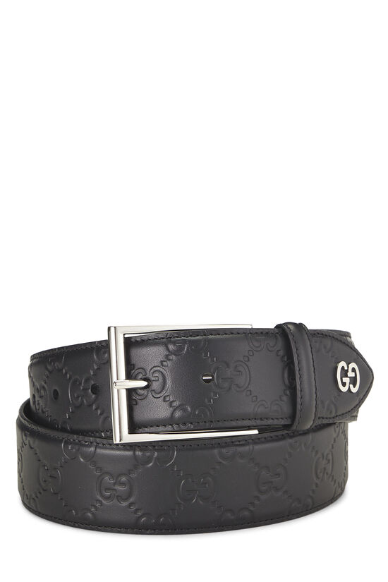Black Guccissima Leather Belt, , large image number 0