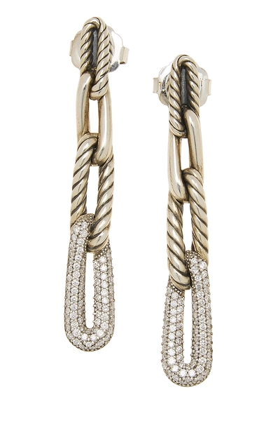 Silver Labyrinth Drop Earrings