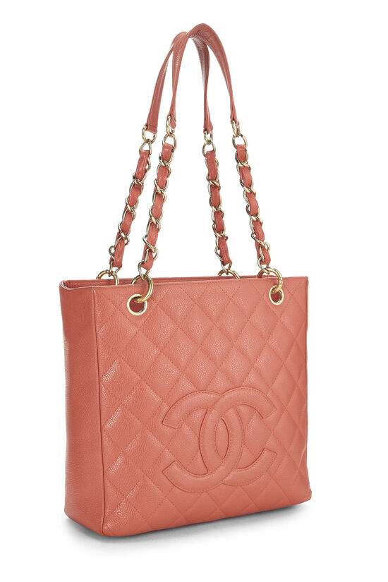 Pink Quilted Caviar Petite Shopping Tote (PST), , large image number 1