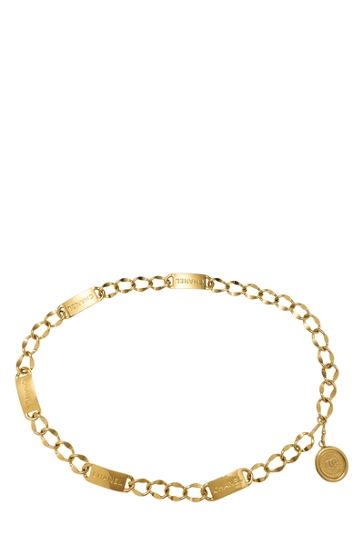 Gold Nameplate Chain Belt