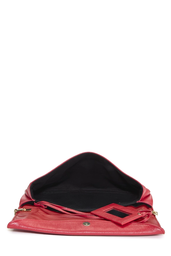 Red Chevre Classic Clutch, , large image number 5