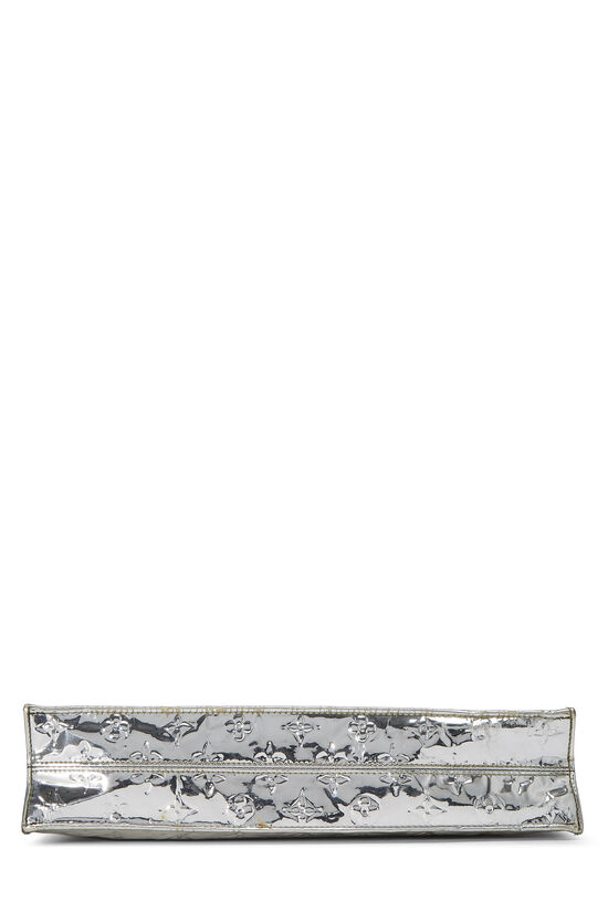 Silver Monogram Miroir Sac Plat, , large image number 4