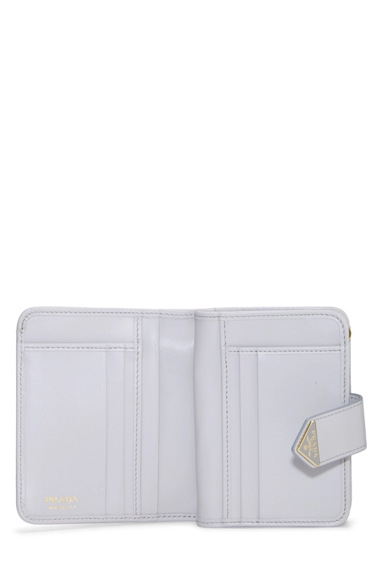 Pre-Owned Grey Leather Compact Zip Wallet QNA0NI1LEB000