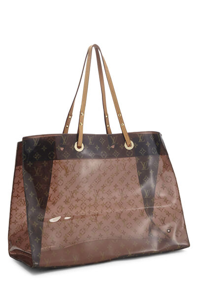 Brown Monogram Vinyl Ambre Cabas GM , , large