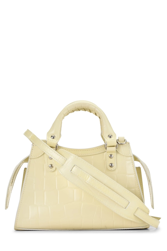 Beige Embossed Leather Neo Classic City Mini, , large image number 3