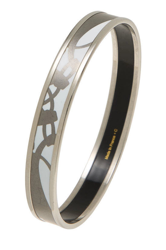 Silver Enamel Bangle Narrow, , large image number 1