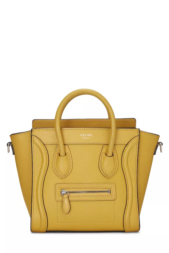 Yellow Drummed Calfskin Luggage Nano, , large image number 0