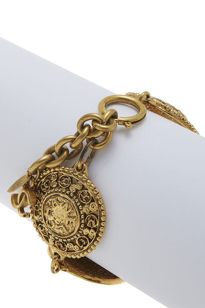 Gold Cambon Coin Bracelet, , large