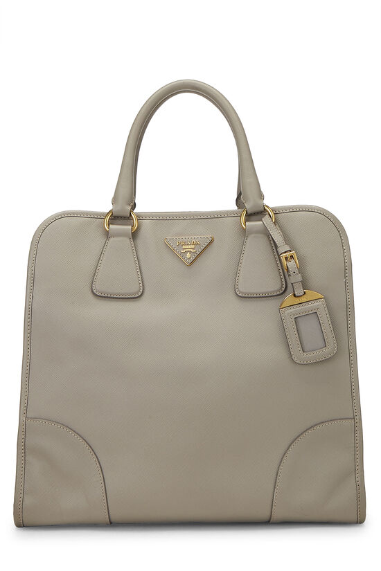 Grey Saffiano Shopping Handbag , , large image number 1