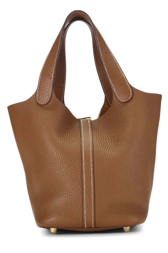 Gold Clemence Picotin Lock 18, , large image number 3