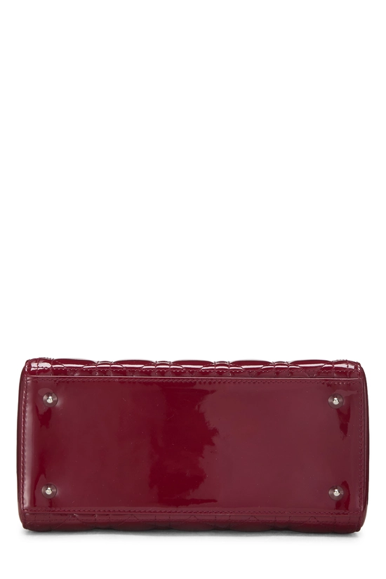 Red Cannage Patent Leather Lady Dior Medium, , large image number 4
