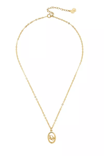 Gold Oval Logo Necklace