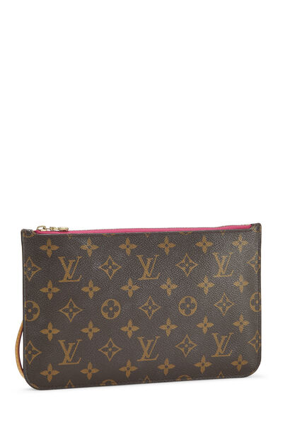 Pink Monogram Canvas Neverfull Pouch MM, , large