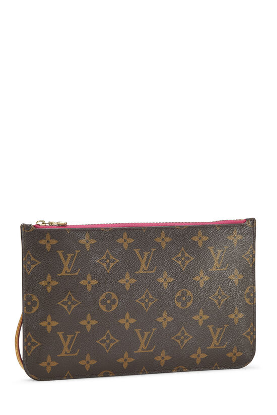 Pink Monogram Canvas Neverfull Pouch MM, , large image number 2