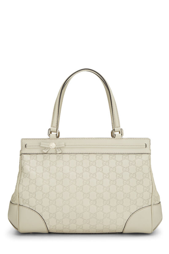 White Guccissima Mayfair Double Tote, , large image number 0