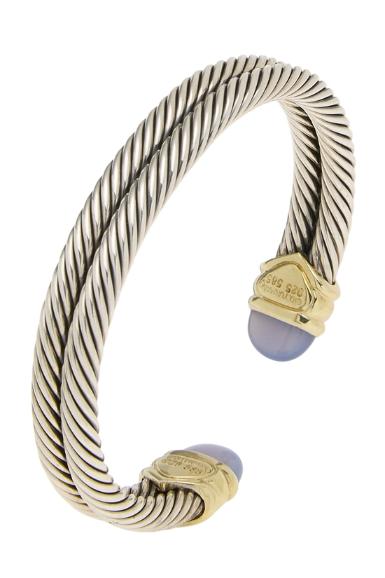 Silver Renaissance Double Cable Cuff Bracelet, , large image number 1