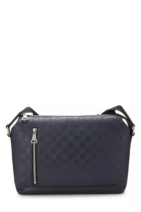 Navy Damier Infini Discovery Messenger PM, , large image number 0
