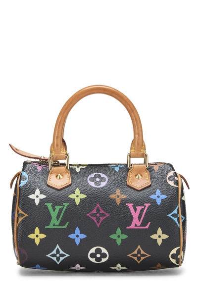 Takashi Murakami x Louis Vuitton Black Monogram Multicolore HL Speedy Mini
