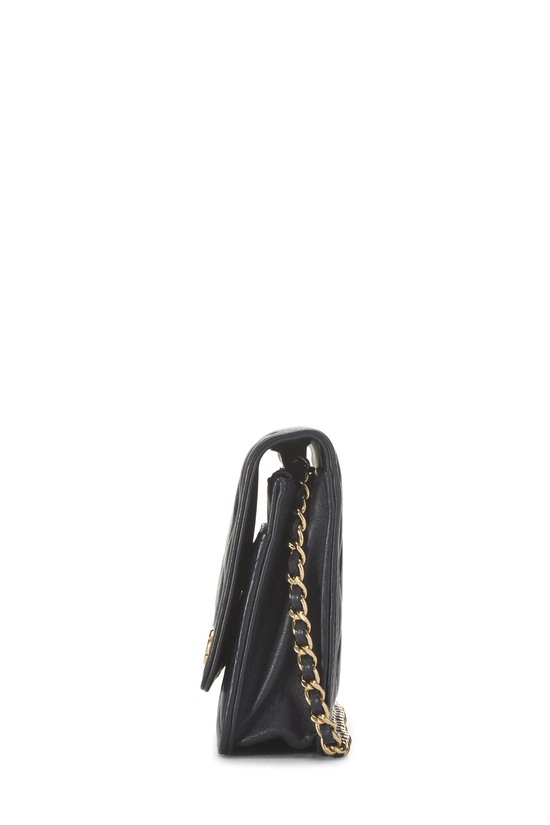 Navy Quilted Lambskin Boy Wallet on Chain (WOC), , large image number 2