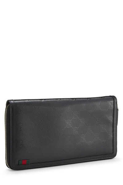 Black GG Imprime Zip Wallet, , large